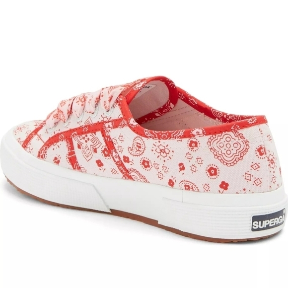 Superga Bandana Mix Sneakers Pink and Red NWT - Picture 4 of 13